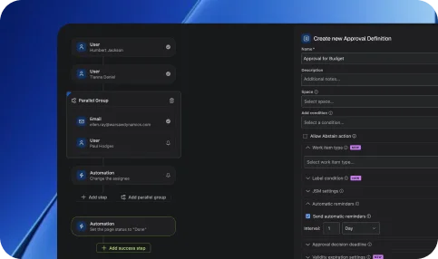 Multi-step approval workflow design in Jira