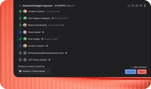 Real-time approval status tracking in Jira